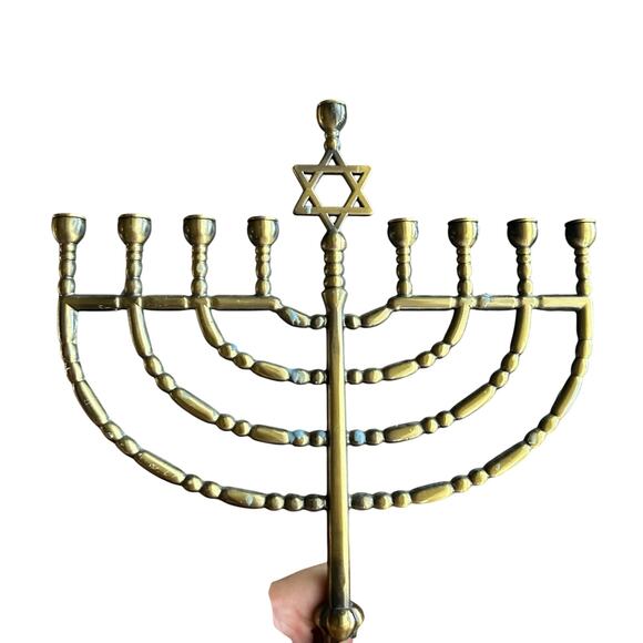 Vintage Rite Lite Ltd Jewish Menorah Hannukah Candle Holder gold - Picture 2 of 10